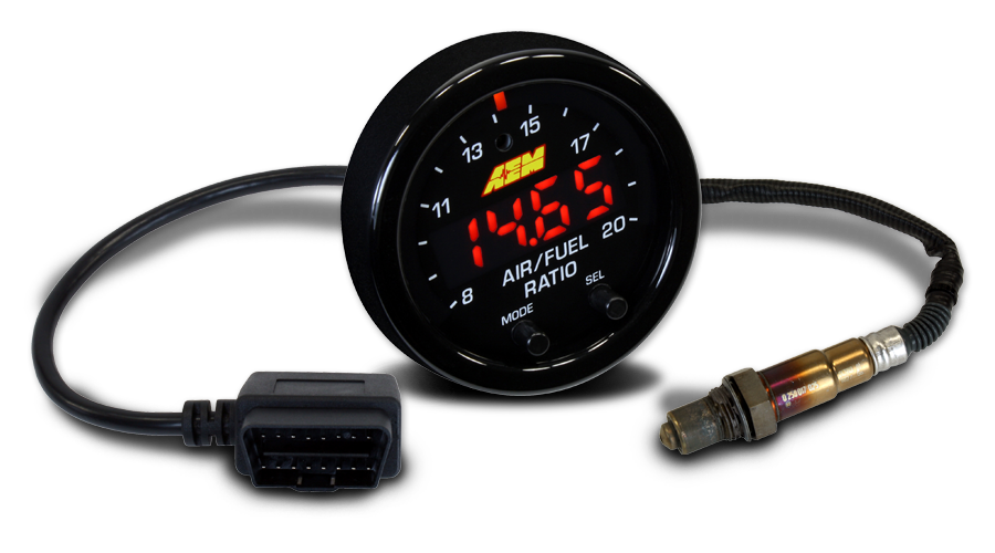AEM X-Series OBDII Wideband Air Fuel Sensor Controller Gauge A/F Ratio UEGO New