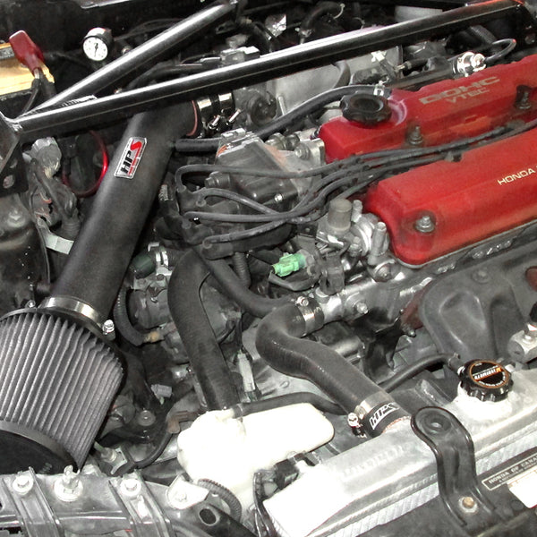 HPS Performance Shortram Cold Air Intake Kit Installed Honda 1992-1995 Civic SOHC D Series D15 D16 827-109