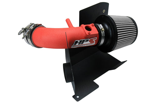 HPS Performance Shortram Air Intake Kit (Wrinkle Red) - Honda Civic Si 2.4L (2012-2015) Includes Heat Shield