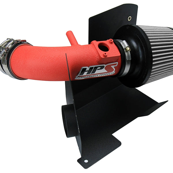 HPS Performance Shortram Air Intake Kit (Wrinkle Red) - Honda Civic Si 2.4L (2012-2015) Includes Heat Shield