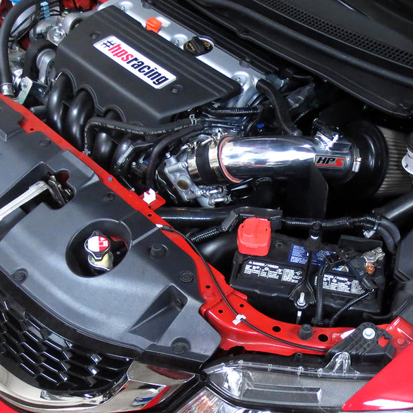 HPS Performance Shortram Cold Air Intake Kit Installed Honda 2012-2015 Civic Si 2.4L 827-111