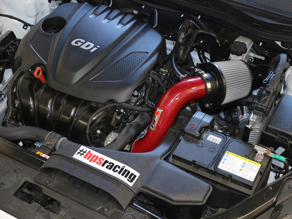 HPS Performance Shortram Cold Air Intake Kit Installed Kia 2011-2015 Optima 2.4L 827-267