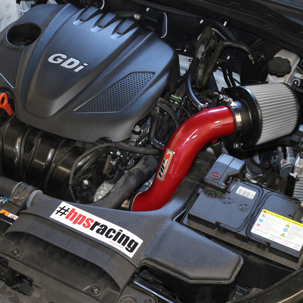 HPS Performance Shortram Cold Air Intake Kit Installed Kia 2011-2015 Optima 2.4L 827-267