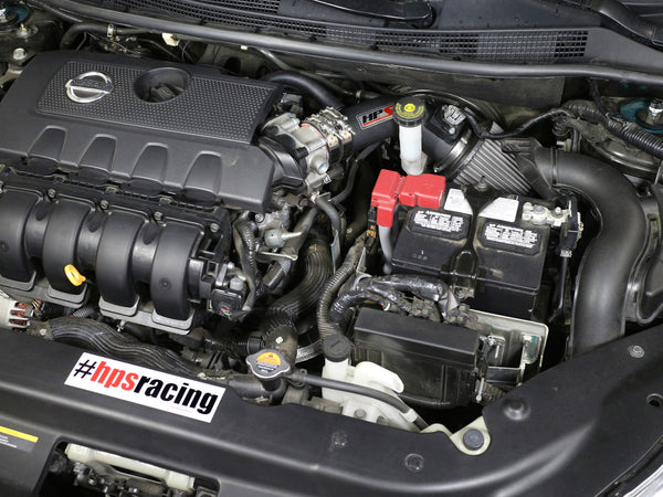 HPS Performance Shortram Cold Air Intake Kit Installed Nissan 2013-2017 Sentra 1.8L 827-269