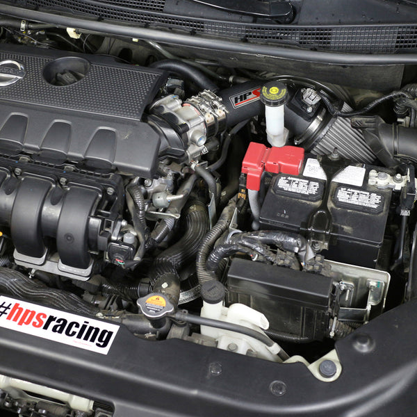 HPS Performance Shortram Cold Air Intake Kit Installed Nissan 2013-2017 Sentra 1.8L 827-269