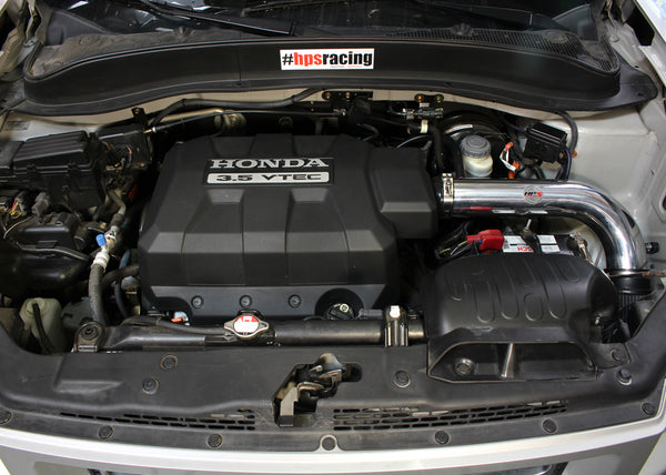 HPS Performance Shortram Cold Air Intake Kit Installed Honda 2006-2008 Ridgeline 3.5L V6 827-530