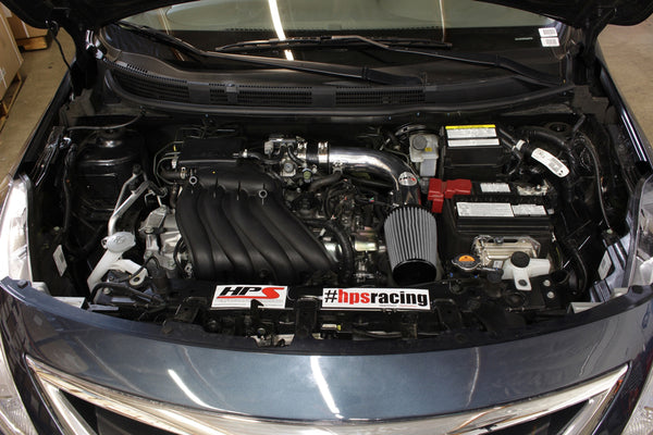 HPS Performance Shortram Cold Air Intake Kit Installed Nissan 2014-2016 Versa Note 1.6L 827-532