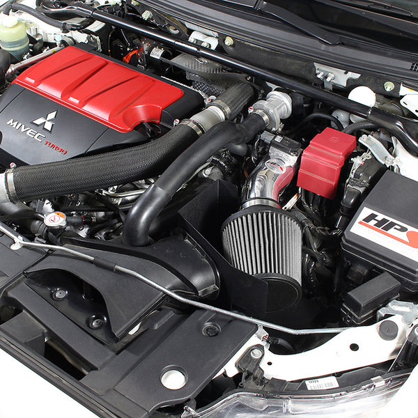 HPS Performance Shortram Cold Air Intake Kit Installed Mitsubishi 2008-2015 Lancer Evolution X 2.0L 827-535
