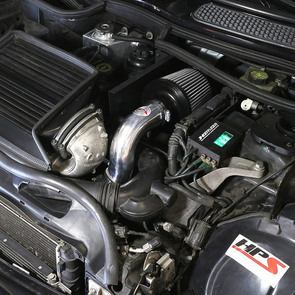 HPS Performance Shortram Cold Air Intake Kit Installed Mini 2007 Cooper S 1.6L Supercharged Convertible 827-544