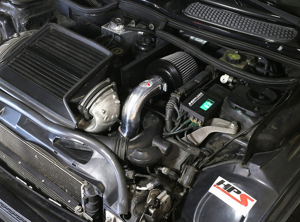 HPS Performance Shortram Cold Air Intake Kit Installed Mini 2007 Cooper S 1.6L Supercharged Convertible 827-544