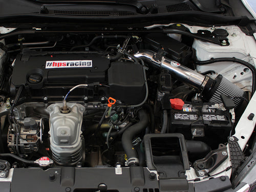HPS Performance Shortram Cold Air Intake Kit Installed Honda 2013-2017 Accord 2.4L 827-555
