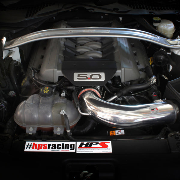 HPS Performance Shortram Cold Air Intake Kit Installed Ford 2015-2017 Mustang GT V8 5.0L 827-556