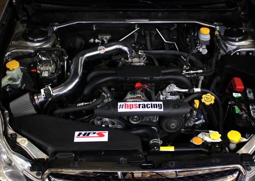 HPS Performance Shortram Cold Air Intake Kit Installed Subaru 2010-2012 Outback 2.5L Non Turbo 827-557