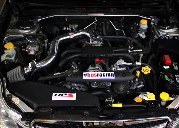 HPS Performance Shortram Cold Air Intake Kit Installed Subaru 2010-2012 Outback 2.5L Non Turbo 827-557