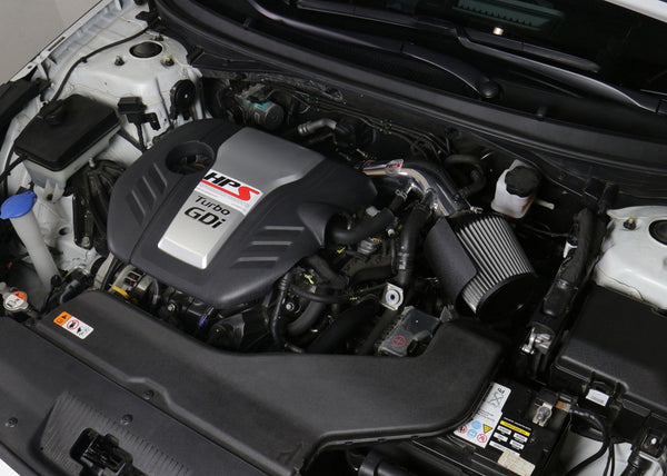HPS Performance Shortram Cold Air Intake Kit Installed Kia 2016-2017 Optima LX 1.6L Turbo 827-594
