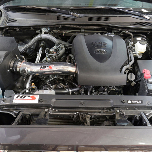 HPS Performance Shortram Cold Air Intake Kit Installed Toyota 2016-2019 Tacoma 3.5L V6 827-595