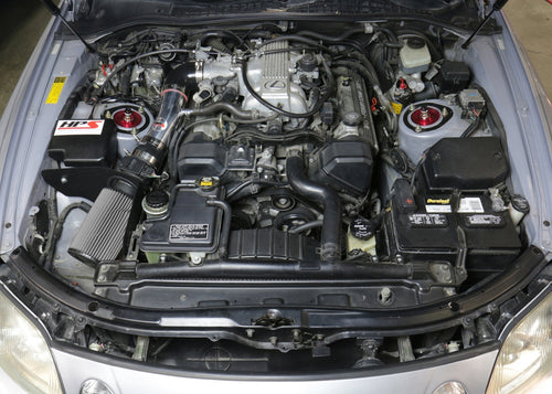 HPS Performance Shortram Cold Air Intake Kit Installed Lexus 1996-1997 SC400 4.0L V8 827-596
