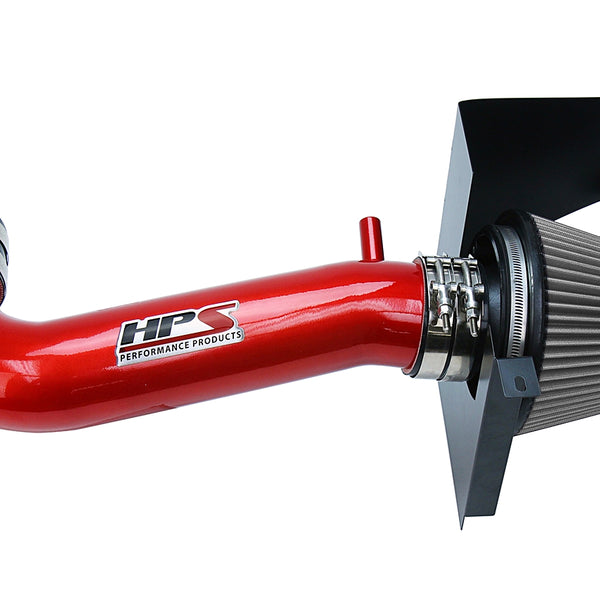 HPS Performance Shortram Air Intake Kit (Red) - Dodge Challenger 5.7L V8 except Shaker Hood (2011-2017) Includes Heat Shield