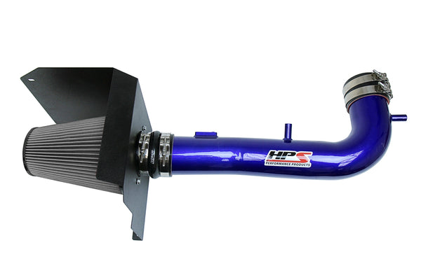HPS Blue Shortram Cold Air Intake Kit GMC 2014-2018 Sierra 1500 5.3L V8 827-603BL