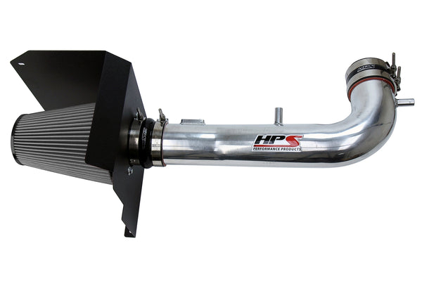 HPS Performance Shortram Air Intake Kit (Polish) - Chevy Tahoe 5.3L V8 (2015-2018) Includes Heat Shield