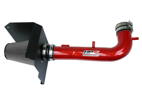 HPS Performance Shortram Air Intake Kit (Red) - Chevy Suburban 1500 5.3L V8 (2015-2018) Includes Heat Shield