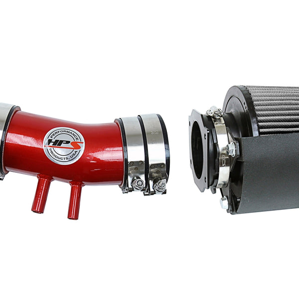 HPS Performance Shortram Air Intake Kit (Red) - Nissan Frontier 3.3L V6 Non Supercharged (1999-2004) Includes Heat Shield