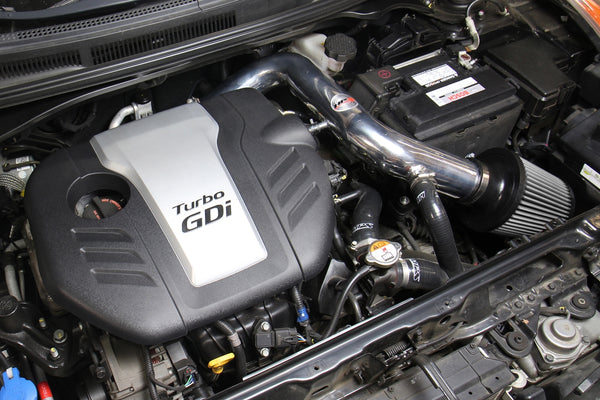 HPS Performance Shortram Cold Air Intake Kit Installed Hyundai 2013-2017 Veloster 1.6L Turbo 827-605