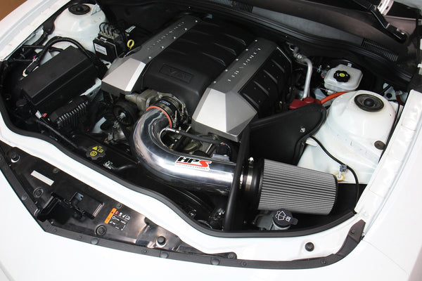 HPS Performance Shortram Cold Air Intake Kit Installed Chevy 2010-2015 Camaro SS 6.2L V8 827-607