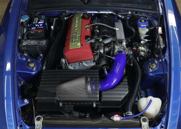 HPS Performance Silicone Cold Air Intake Kit Installed Honda 2006-2009 S2000 AP2 2.2L F22 drive-by-wire 827-610