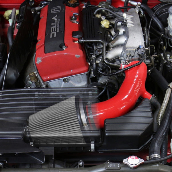 HPS Performance Silicone Cold Air Intake Kit Installed Honda 2004-2005 S2000 AP2 2.2L Throttle Cable 827-620