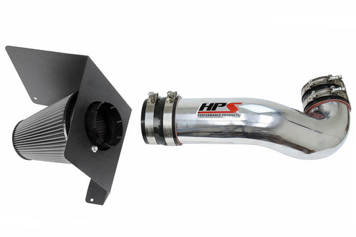 HPS Performance Shortram Air Intake Kit (Polish) - GMC Sierra 1500 4.8L 5.3L 6.0L 6.2L V8 (2007-2008) Includes Heat Shield