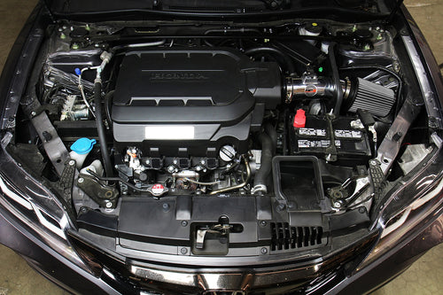 HPS Performance Shortram Cold Air Intake Kit Installed Honda 2013-2017 Accord 3.5L V6 827-626