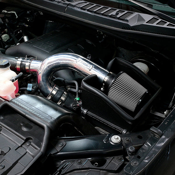 HPS Performance Shortram Cold Air Intake Kit Installed Ford 2015-2018 F150 2.7L Ecoboost Turbo 827-634