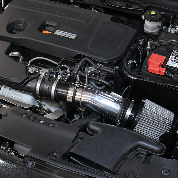 HPS Performance Shortram Air Intake Kit with Heat Shield Installed Honda 2018-2020 Accord 2.0L Turbo 827-656