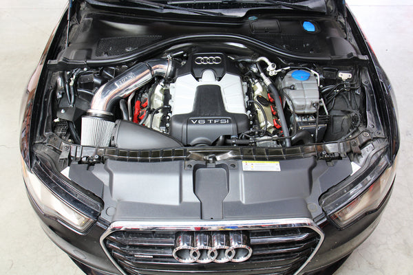 HPS Performance Shortram Cold Air Intake Kit Installed Audi 2012-2015 A7 Quattro 3.0L Supercharged 827-676