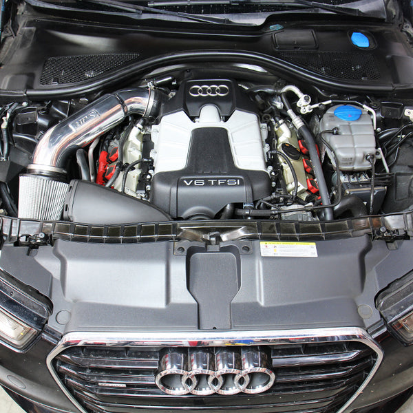 HPS Performance Shortram Cold Air Intake Kit Installed Audi 2012-2015 A7 Quattro 3.0L Supercharged 827-676
