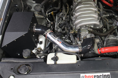 HPS Performance Shortram Air Intake Kit with Heat Shield Installed Toyota 2003-2004 4Runner 4.7L V8 827-690