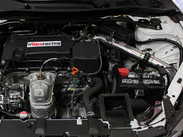 HPS Performance Cold Air Intake Kit (Converts to Shortram) Installed Honda 2013-2017 Accord 2.4L 837-555