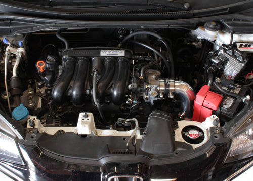 HPS Performance Cold Air Intake Kit (Converts to Shortram) Installed Honda 2015-2018 Fit 1.5L Manual Trans. 837-568