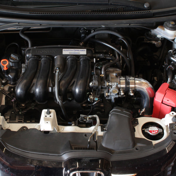 HPS Performance Cold Air Intake Kit (Converts to Shortram) Installed Honda 2015-2018 Fit 1.5L Manual Trans. 837-568