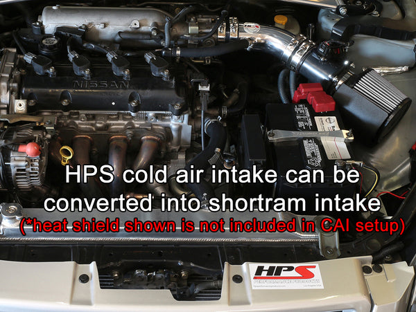 HPS Performance Cold Air Intake Kit Nissan 2002-2006 Altima 2.5L 4Cyl installed as Shortram Intake 837-570