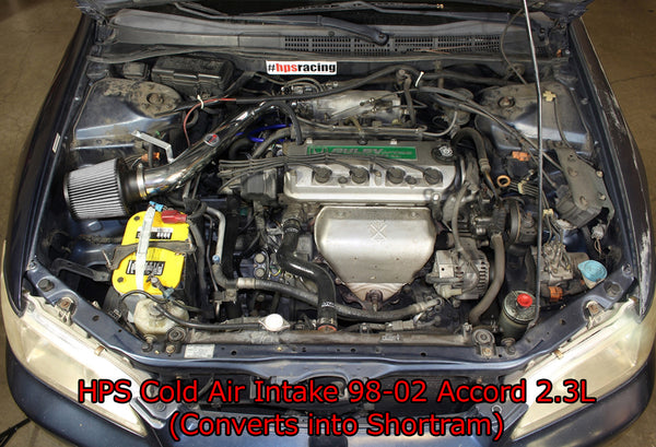 HPS Performance Cold Air Intake Kit Honda 1998-2002 Accord 2.3L DX EX LX VP SE installed as Shortram Intake 837-579