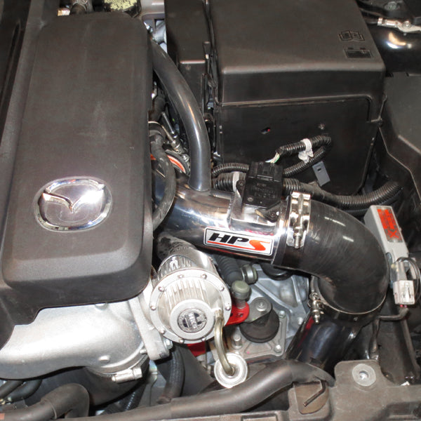 HPS Performance Cold Air Intake Kit (Converts to Shortram) Installed Mazda 2007-2013 Mazdaspeed 3 2.3L Turbo 837-601