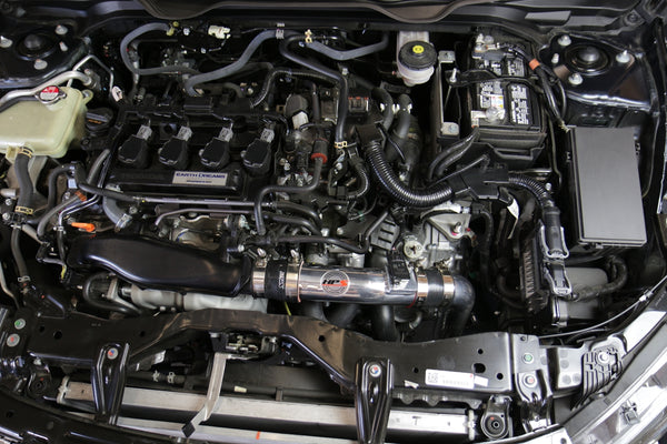 HPS Performance Cold Air Intake Kit (Converts to Shortram) Installed Honda 2016-2020 Civic Non Si 1.5T Turbo 837-602