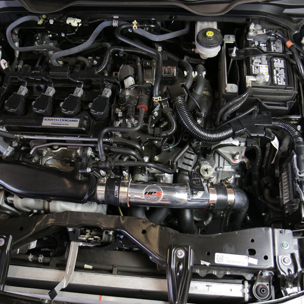 HPS Performance Cold Air Intake Kit (Converts to Shortram) Installed Honda 2016-2020 Civic Non Si 1.5T Turbo 837-602