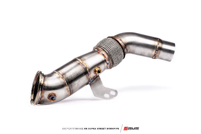 AMS Performance Street Downpipe w/GESI Catalytic Converter - Toyota A90 Supra 3.0T (2020+)