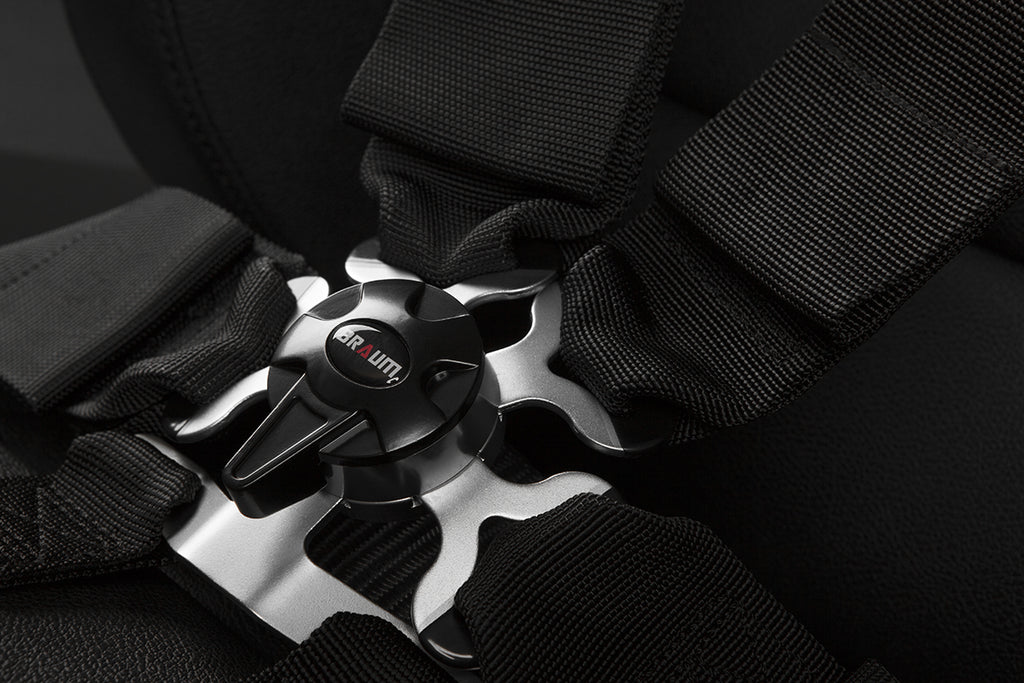 BRAUM Racing 6 Point 3" FIA Certified Racing Single Harness - BLACK