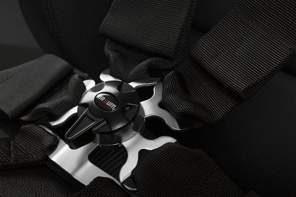 BRAUM Racing 6 Point 3" FIA Certified Racing Single Harness - BLACK