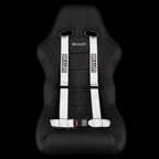 BRAUM Racing 4 Point 2" Strap Racing Single Harness - White