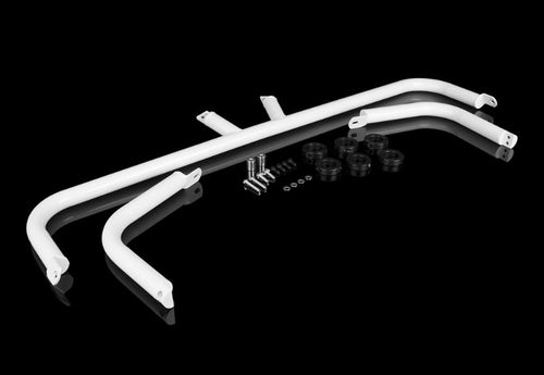 BRAUM Racing Seat Belt Harness Bar Kit WHITE GLOSS - Nissan 370z Z34 (2009+)